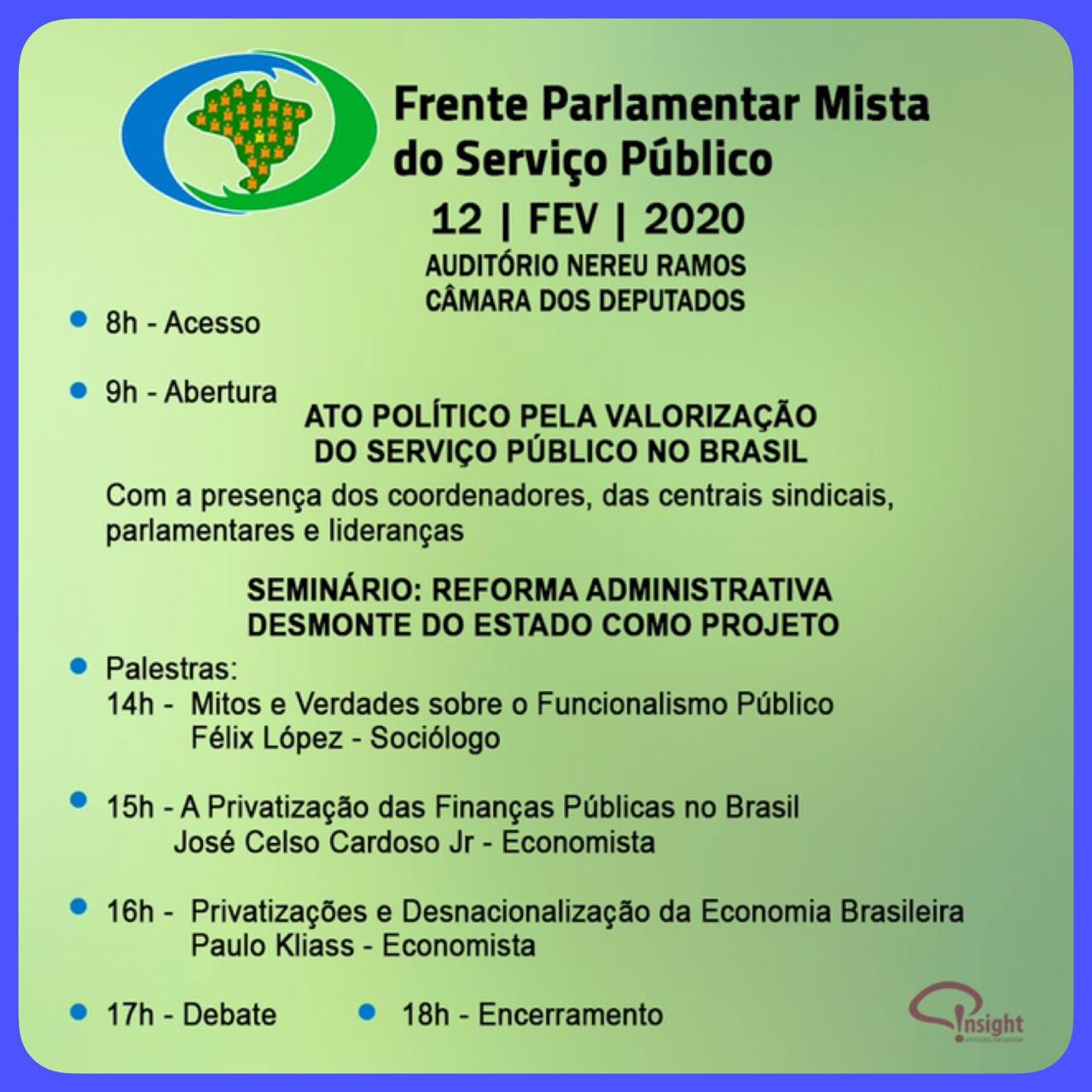 frente servico publico programacao dia 12