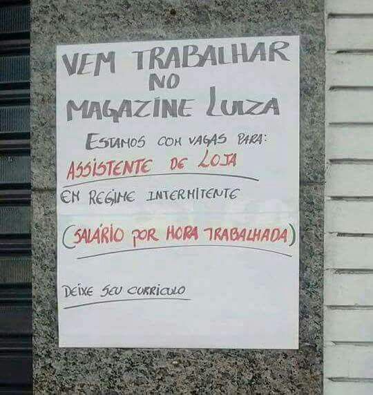 magazine luiza contrato intermitente