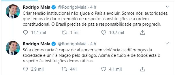tweetrodrigo maia crise